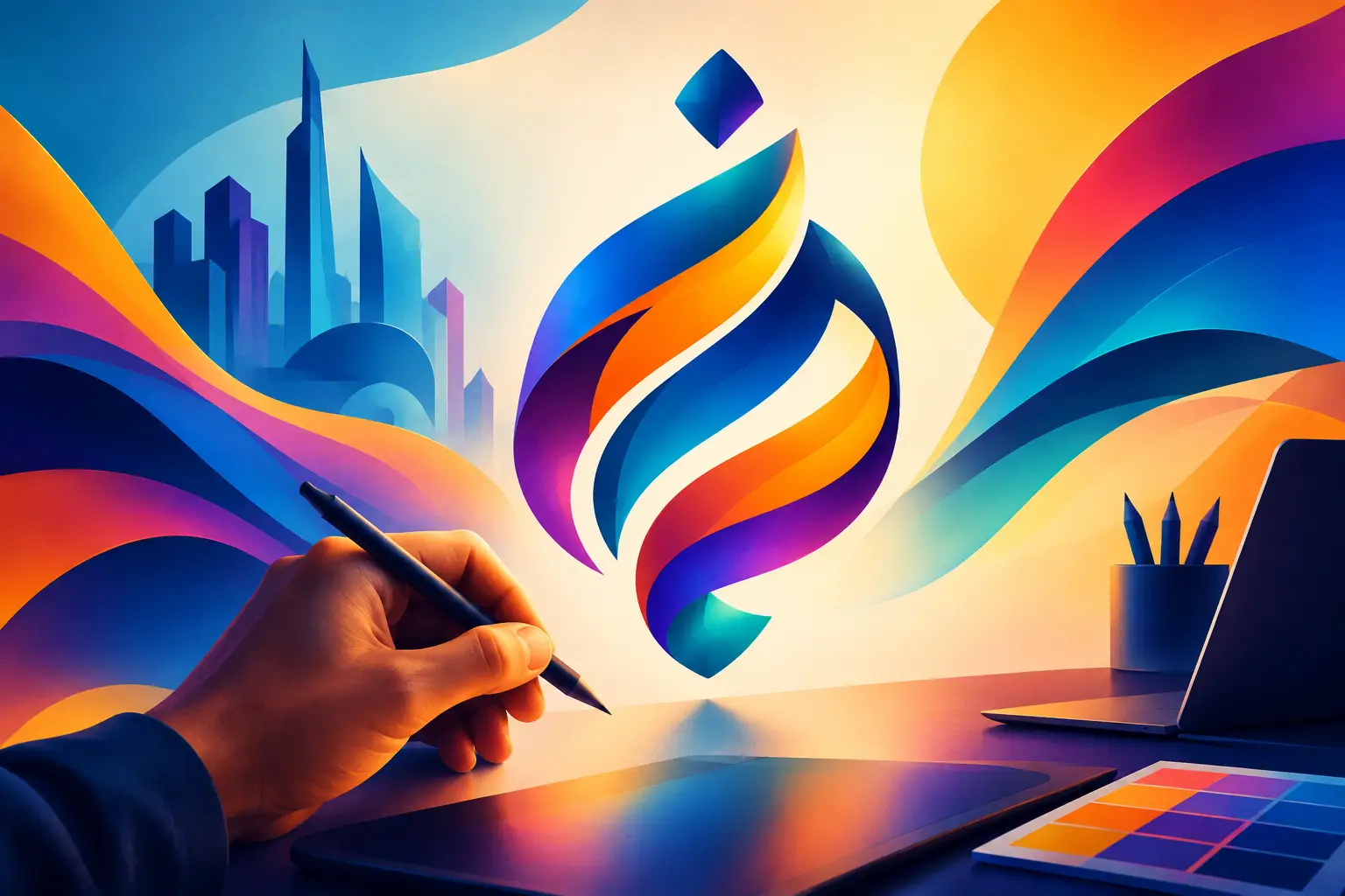 تصميم شعار عربي للمشاريع يبدأ من الاسم الصحيح